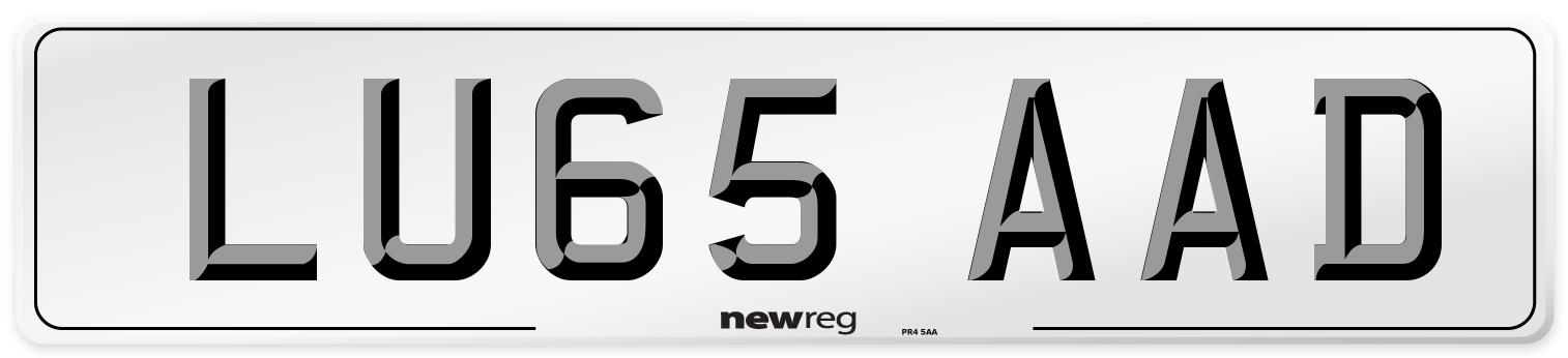 LU65 AAD Number Plate from New Reg